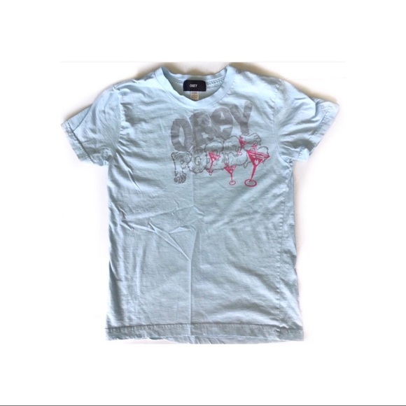 OBEY | PALE BLUE OBEY POSSE GRAPHIC TEE - Picture 1 of 5